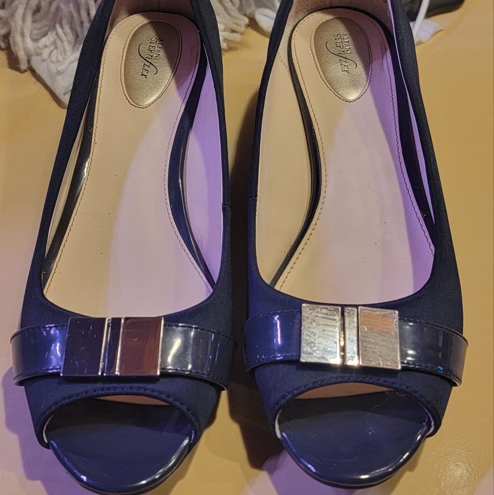 Alfani Step n Flex Sz 9.5M Navy dress shoes